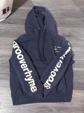 Groove Rhyme Navy Logo Hoodie - Size L